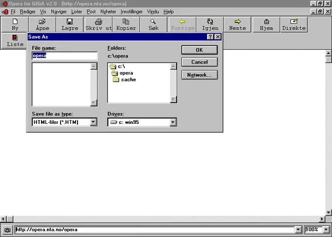 Opera 2.0 in 1996