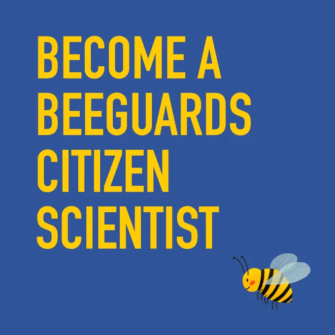 Text reads BECOME A BEEGUARDS CITIZEN SCIENTIST
