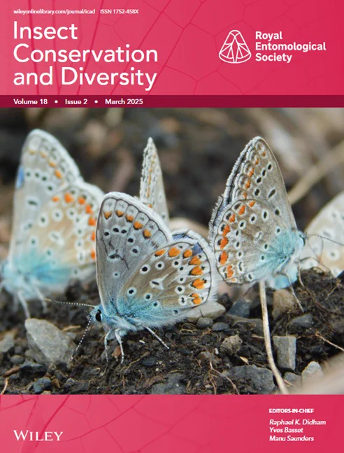 Cover image of Insect Conservation and Diversity Volume 18, Issue 2