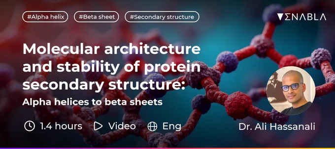 The ICTP diploma program lecture "Molecular Architecture and Stability of Protein Secondary Structures: Alpha Helices to Beta Sheets" by Dr. Ali Hassanali is on Enabla in Open Access! Video, English, 1.4 hours