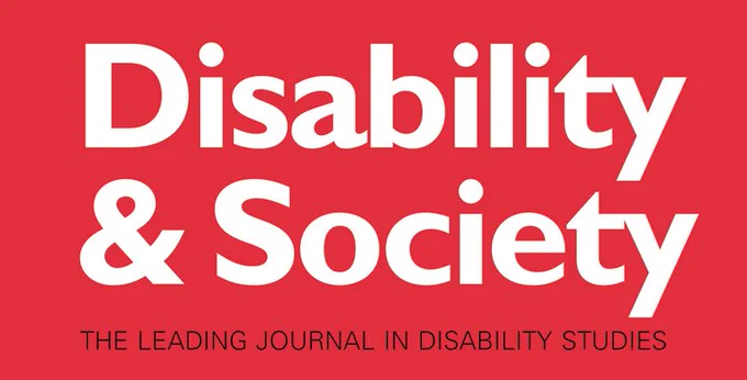 Red and white cover of leading journal Disability & Society