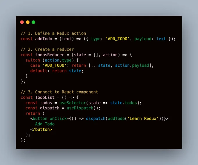 👉 Question: What’s your favorite Redux tip? Drop it below! 👇

#ReactJS #Redux #WebDev #Frontend #Coding