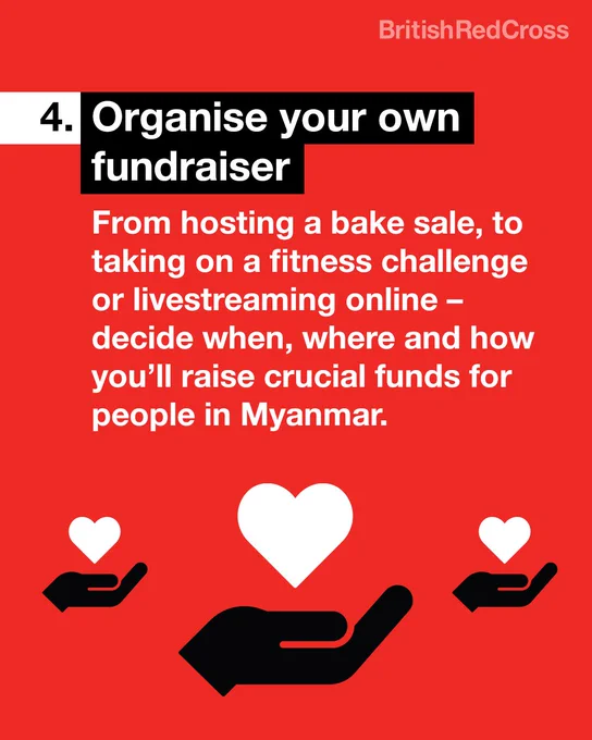 4.Organise your own fundraiser
From hosting a bake sale, to taking on a fitness challenge or livestreaming online - decide when, where and how you'll raise crucial funds for people in Myanmar.