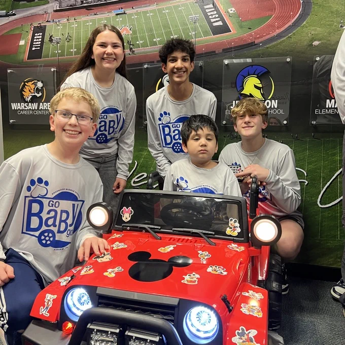 EMS GoBabyGo! groups at the school board meeting  
