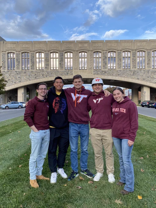 Photo of team members in front of Torgeson Bridge. 