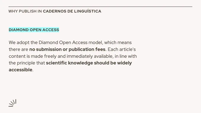 The image is a square-format graphic dominated by a rich blue background. It features a sleek, minimalist design with modern typography and subtle geometric accents that add visual interest. The layout includes branding elements that suggest a commitment to open, fee-free access to scientific research, reinforcing the message of a Diamond Open Access model. The overall look is clean and professional, conveying innovation and transparency.