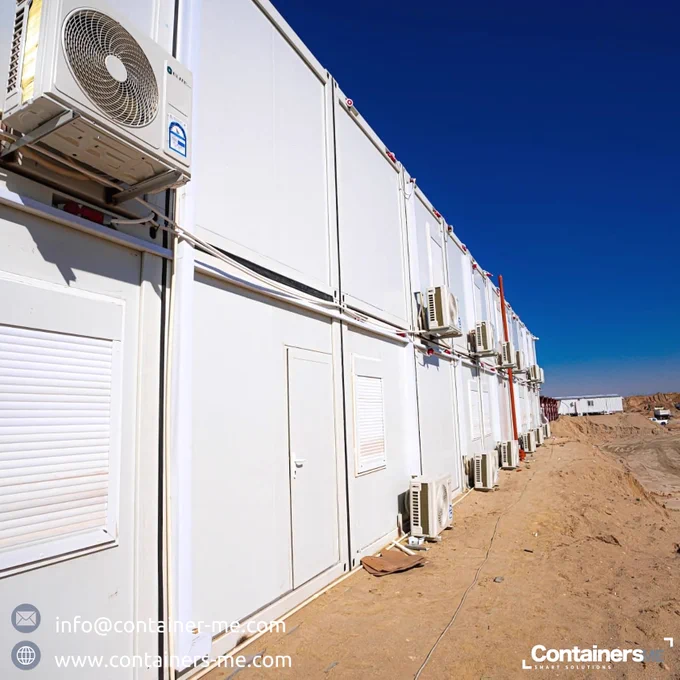 temporary or permanent office made using modular prefab mobile container