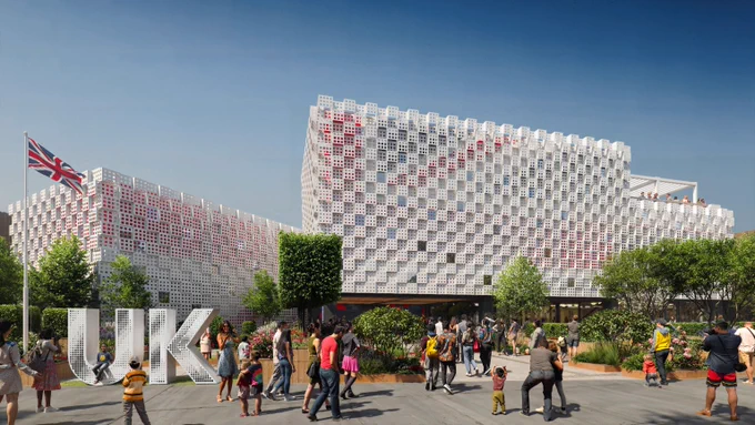 Artists impression of the UK Pavilion at Expo 2025 in Osaka Japan.