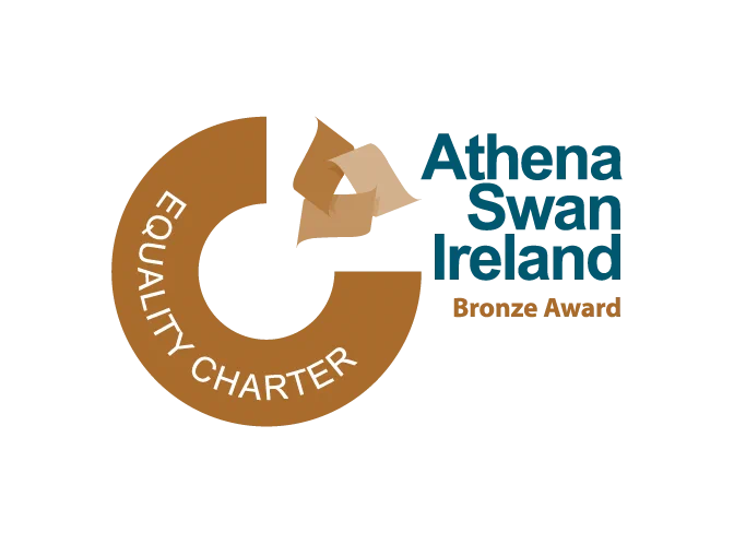 An image of the Athena Swan Bronze Award 
Text:
Athena Swan Ireland
Bronze Award
Equality Charter
