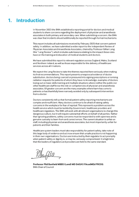 Introduction to the report, by Professor Phil Banfield.