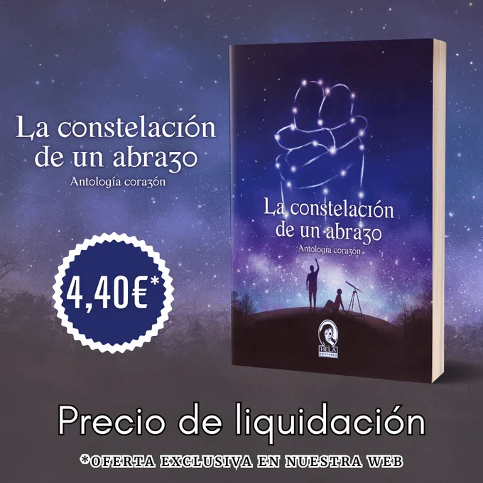 La constelación de un abrazo
Antología corazón
4,40€
Precio de liquidación
Oferta exclusiva en nuestra web