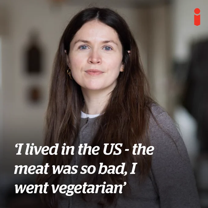 Text: I lived in the US - the meat was so bad, I went vegetarian. Image: Sophie Gallagher (Photo: Teri Pengilley / i News).