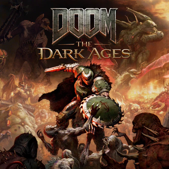 Portada de la edición estándar de DOOM: The Dark Ages