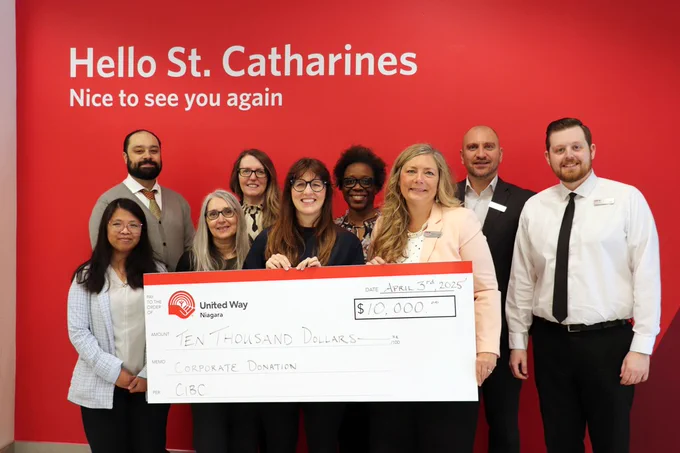 CIBC Corporate Donation cheque presentation
