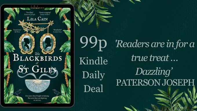 Cover of The Blackbird of St Giles by Lila Cain. 99p Kindle Daily Deal. 'Readers are in for a true treat … Dazzling’ PATERSON JOSEPH