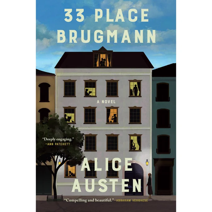 33 Place Brugmann book jacket illustration of apartment building