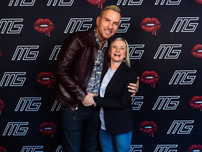 Kelly pictured with Matt Goss