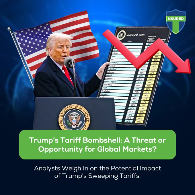 📢 Trump’s Tariff Bombshell: Threat or Opportunity? 💣📈

Trump’s proposed 10% universal tariff on U.S. imports, alongside reciprocal tariffs, has shaken global markets and sparked a wave of analysis.

🔻 Immediate Fallout:
Tech giants Apple (-6.7%) and Tesla (-6%) lead the sell-off as supply chain concerns mount—especially in Asia-linked industries.

⚠️ Analyst Warnings:

Inflation risk: Higher prices, squeezed margins

Recession alert: Slower consumer spending

E-commerce hit: Shopify & Bigcommerce face pressure

💡 But there’s a silver lining:
Opportunities are emerging in domestic-focused firms, tariff-exempt sectors (energy, pharma), and companies with strong pricing power.

📊 At NSured Trading, we help you see beyond the panic—toward strategic positioning.
👉 Stay informed. Stay ahead.

#NSuredTrading #Trmp #TrumpTarrif #DonaldTrump #NSuredTradingCommunity #Trading #Trade #USA #USTarrif