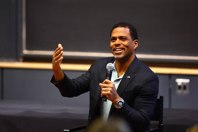 Jason Wright speaking at the Jake McCandless ’51 PVC Speaker Series