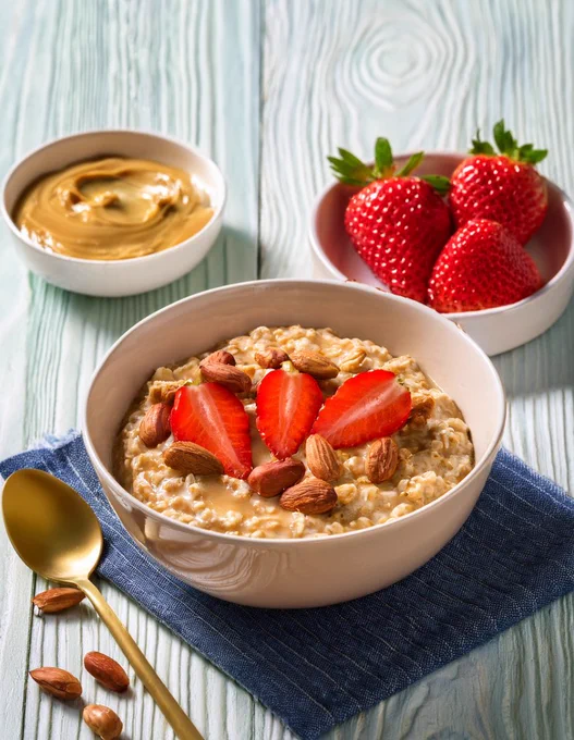 Need more protein? Add 2 tbsp of peanut butter to your oats. 8g extra & tastes like dessert. Try it!