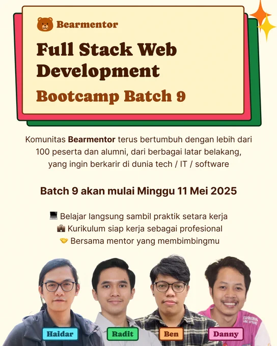 Bearmentor Full Stack Web Development Bootcamp Batch 9