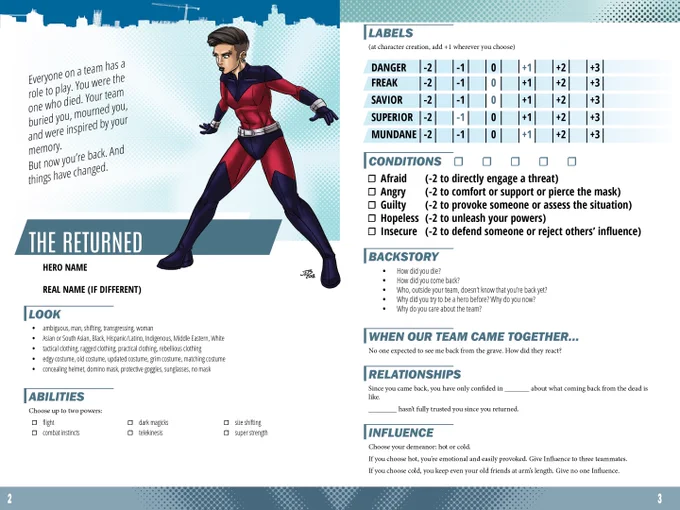 ID: mockup playbook in the visual style of Masks: A New Generation