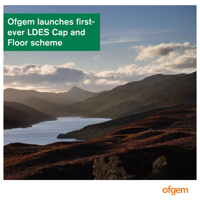 HEADLINE: Ofgem launches first-ever LDES Cap and Floor scheme