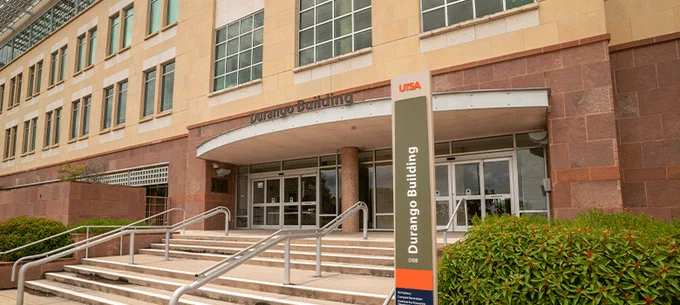 A view of the Durango Building at the Downtown Campus.