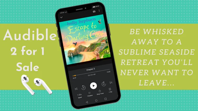 Audio cover of Escape to Darling Cove by Holly Hepburn. Audible 2 for 1 Sale. Be whisked away to a sublime seaside retreat you'll never want to leave...