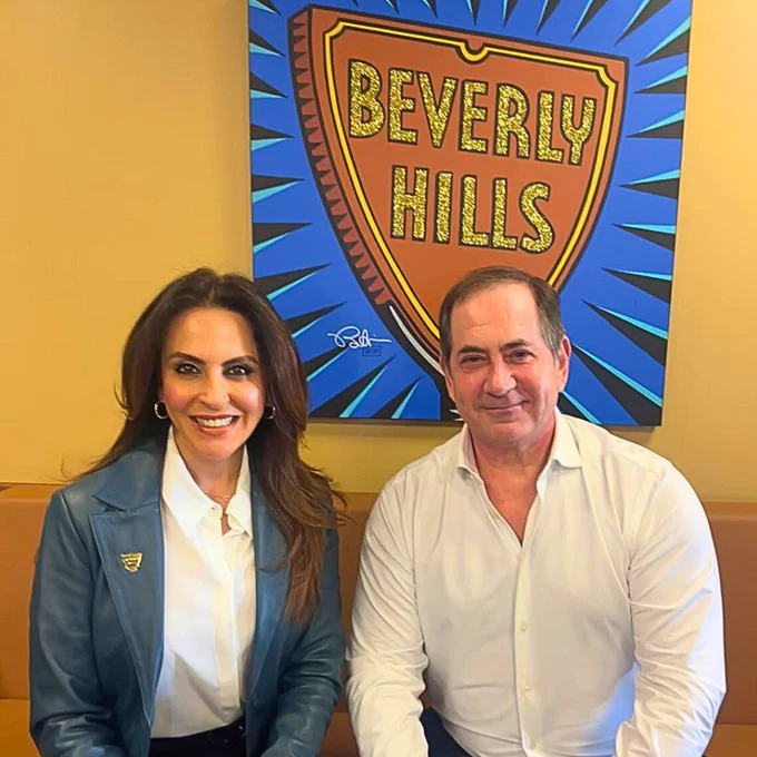 While the media has focused on the newly-elected mayor of Beverly Hills, Dr. Sharona Nazarian’s (@sharona4bh) being America’s first Jewish Iranian-American mayor, few have written about her impressive commitment to social causes and philanthropy. For the past 20 years, Mayor Nazarian has worked tirelessly on combatting bullying, homelessness, and drug and alcohol abuse, while at the same time trying to unify the many faith-based organizations in her city. She chaired the Los Angeles Commission for Alcohol and Other Drugs and the Beverly Hills Human Relations Commission and served as a Beverly Hills Public Works Commissioner and Los Angeles County Commissioner.

As a young child, Mayor Nazarian came to America with her parents to escape religious persecution at the outset of the 1979 Islamic Revolution, when about 30,000 Jews fled Iran.

We wish Mayor Nazarian success.

Caption: Genesis Prize Co-Founder and Chairman Stan Polovets with Mayor of Beverly Hills Dr. Sharona Nazarian