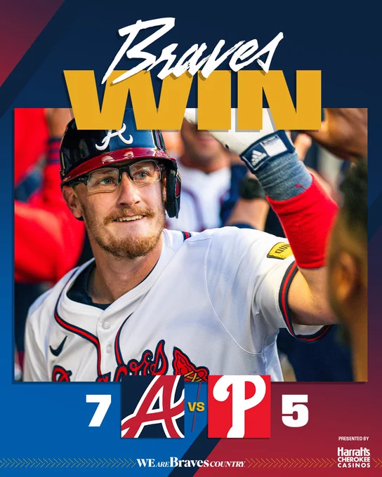 Braves 7, Phillies 5.