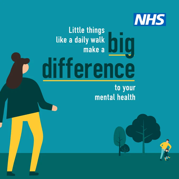 Little things like a daily walk make a big difference to your mental health. 