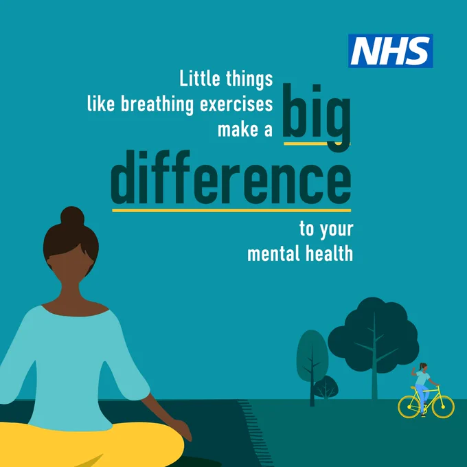Little things like breathing exercises make a big difference to your mental health. 