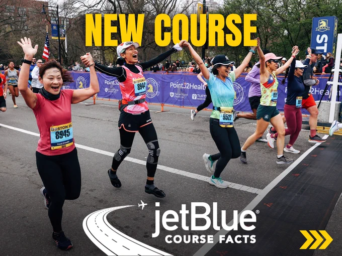 Photo of Boston 5K participants crossing the 2024 finish line
