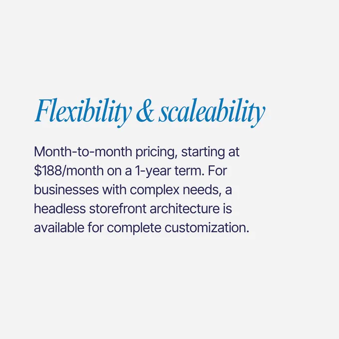 Flexibility and scaleability