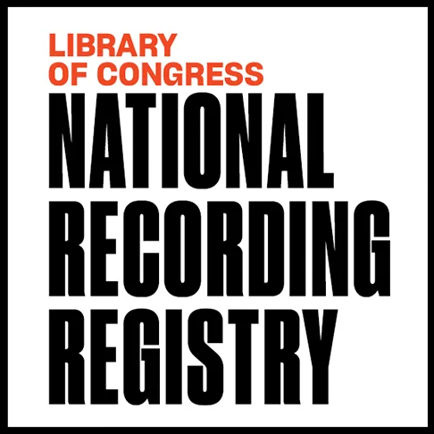 'Library of Congress' text in orange, 'National Recording Registry' text in black.