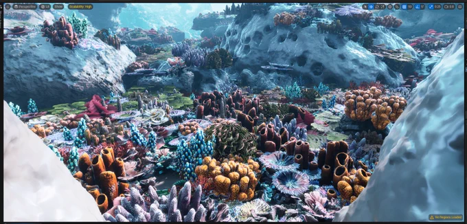 A heavy WIP shot of the coral reefs on the upcoming TSW: Ascended map
