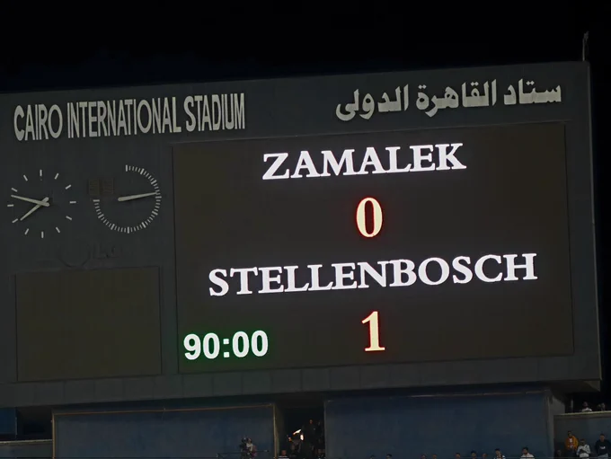 Stellenbosch FC defeated Zamalek SC 1-0 on aggregate to advance to the semi-final of the CAF Confederation Cup 