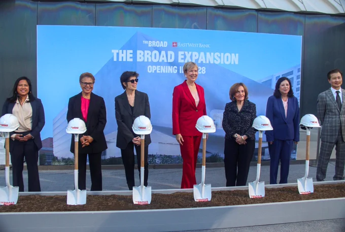 Mayor Bass at the groundbreaking for the Broad Museum Expansion project.