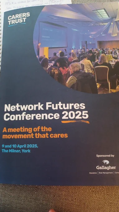 A picture of a booklet that is titled 'Network Futures Conference 2025'.