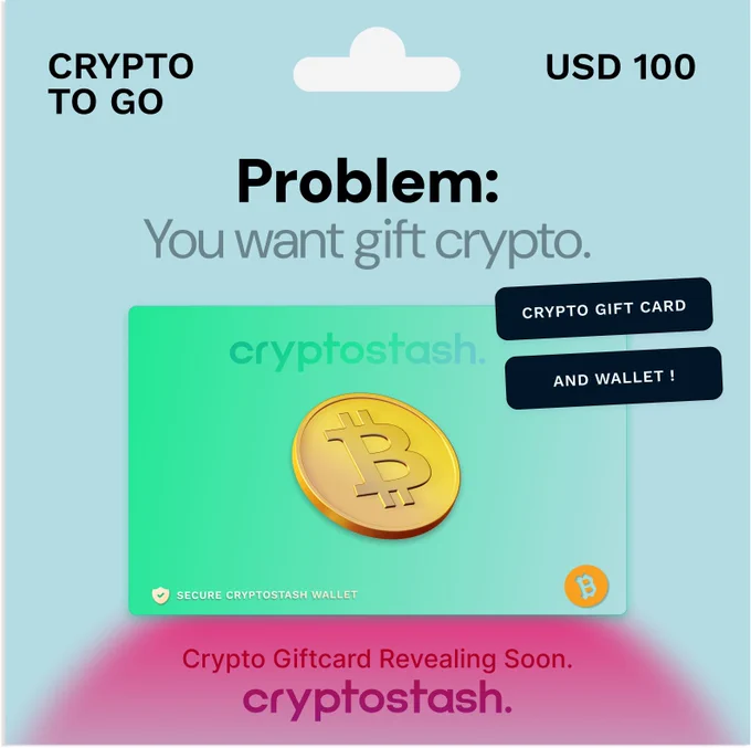 Problem: You want to gift crypto. 🔴

Solution: But you don't want to explain wallets or private keys. 🟢

Cryptostash = crypto that feels like a gift card. [img:6F6PnPbec]