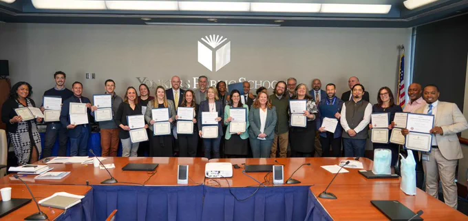The first cohort completed its five session training on best practices for using Artificial Intelligence (AI). The AI Micro Credentialing Course provided tools to support teachers in effectively developing exams and lessons.
