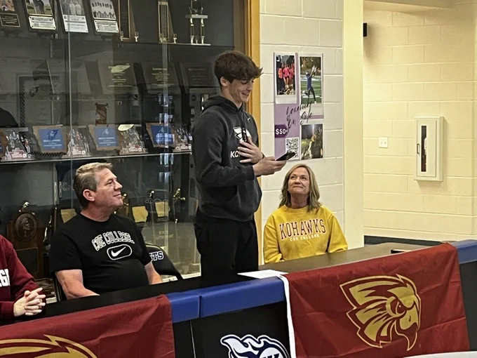 Seth Axsom and Ryker Dengler signing