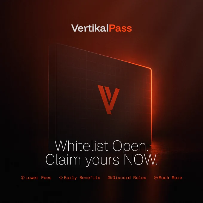 WHITELIST IS NOW LIVE — Vertikal Pass Has Entered the Chat

The wait is over. The gates are open.

Whitelisting for the Vertikal Pass is officially LIVE, and this is your shot at early access to the most powerful pass in Web3.

This isn’t just a mint — it's your on-chain identity and Web3 advantage.

👉Whitelist now: https://www.vertikals.io/whitelist?utm_source=twitter&utm_medium=social&utm_campaign=whitelist&utm_content=whitelist-twitter

What does the Vertikal Pass unlock?
•  Lower fees on marketplace trades
•  Early access to new project launches
•  Exclusive quests & daily rewards
•  True omnichain utility — yes, even Bitcoin
•  Premium Discord roles & insider drops

This is your early advantage. Whitelist now before the window closes

Tag your crew. Own it, trade it, use it, and flex it.

Tag your fam because the Pass that changes everything is right here.