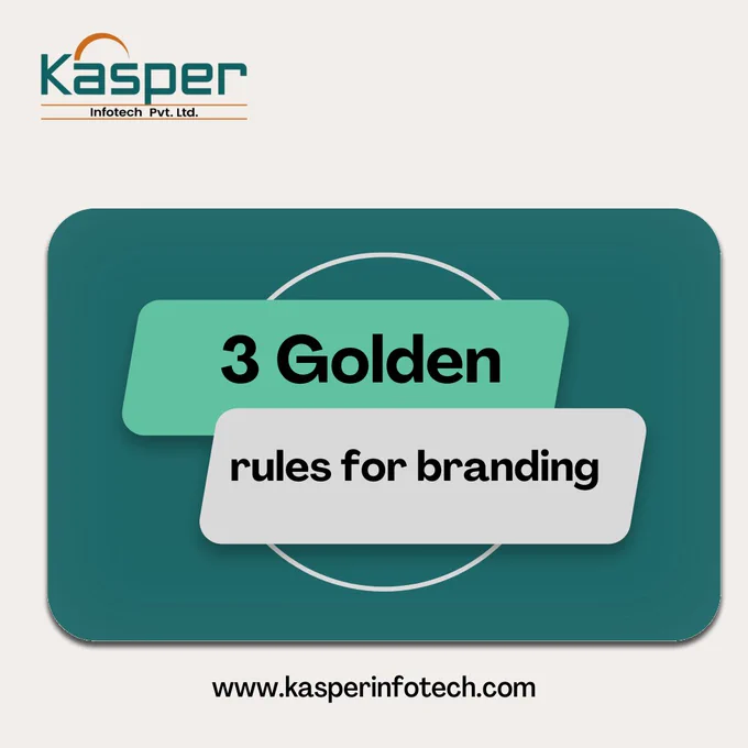 Check out this infographic that highlights the three golden rules of branding: 
Each of these rules is accompanied by a straightforward icon to make it even clearer!