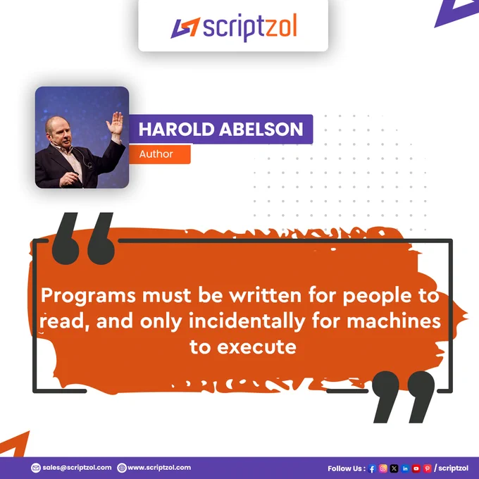 🧑‍💻 “Code is for humans first, machines second.” – Harold Abelson

Writing readable code isn't just smart — it's essential. 💬

Because the best code is the one everyone can understand, not just the compiler!

Tag a dev who writes code like poetry 👇

#Scriptzol #CleanCodeMatters #ReadableCode #DeveloperWisdom #TechInspiration #HaroldAbelsonQuote #CodeForHumans #EngageAndInspire #InteractiveContent #igreach #igtrends #AudienceEngagement #CommunityLove #ConnectwithCommunity