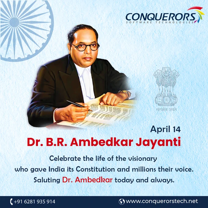 Ambedkar Jayanti wishes from Conquerors Software Technologies