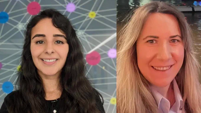 Head shot of Dr Sana Hannan (left) and Dr Katerina Gatsiou (right)
