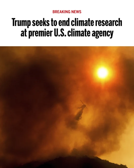 BREAKING NEWS
Trump seeks to end climate research at premier U.S. climate agency