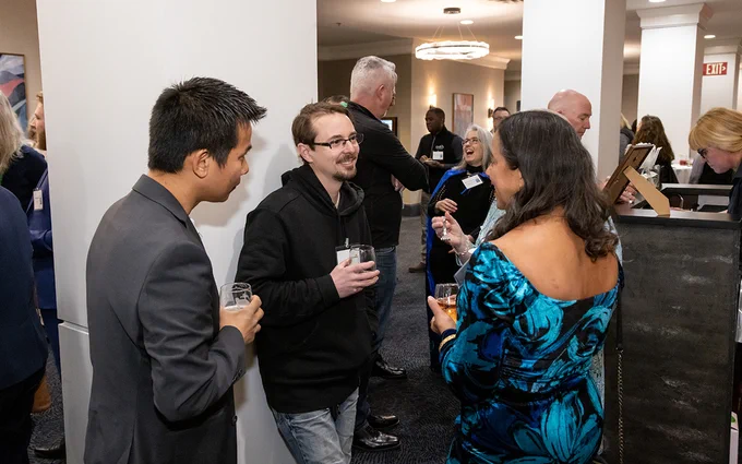 Bytes.co CEO Jay Di Vece networking at the Best Places to Work in Vermont 2025 event